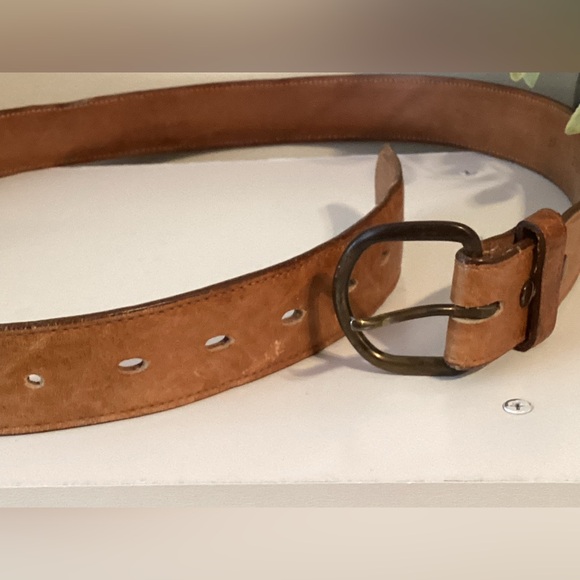 Tony Lama Leather Belt - Tan Brown Made in USA - Picture 3 of 9
